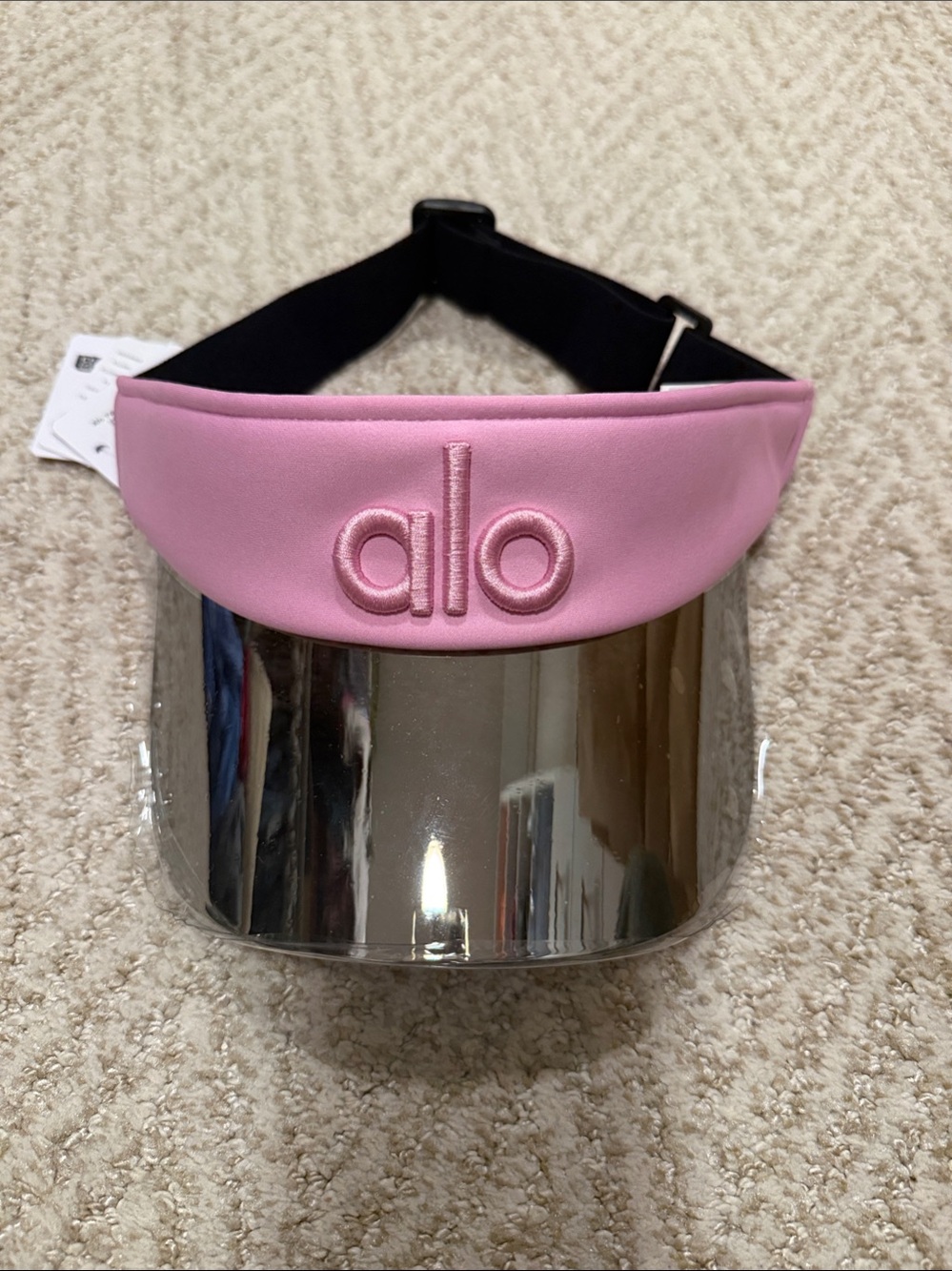 ALO Yoga Pink Mirrored Shield Visor